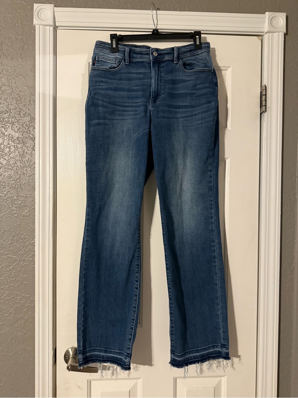 Judy Blue Medium Wash Dad Jeans with Raw Hem